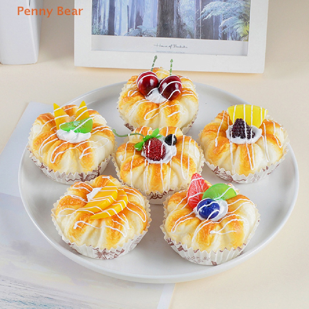 PennyBear 1Pcs Simulation Cupcakes Realistic Artificial Fake Mixed Cake ...