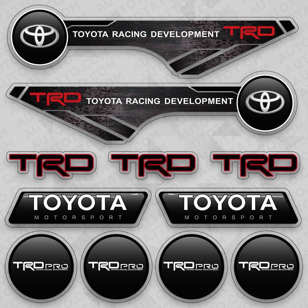 Toyota TRD Racing Pro Motor Sport Car Logo Sticker Vinyl Decal Stripes ...