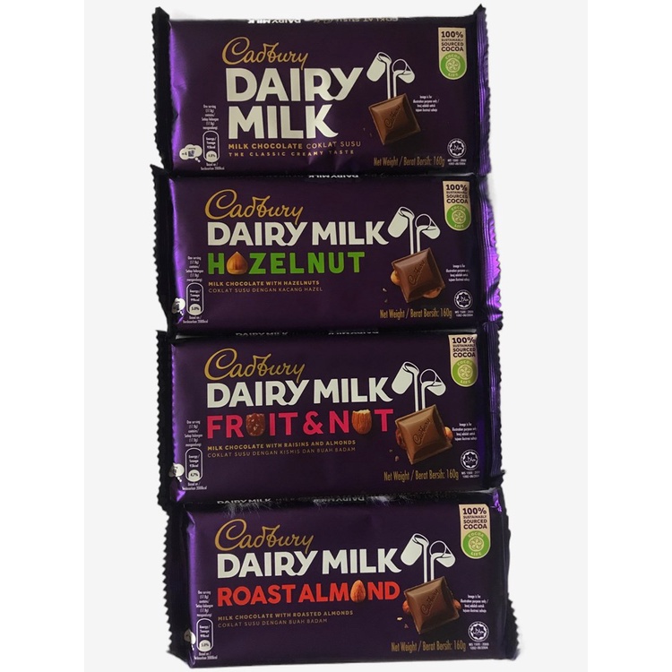 THE NEW Chokolet Cadbury Dairy Milk 160g | Shopee Philippines