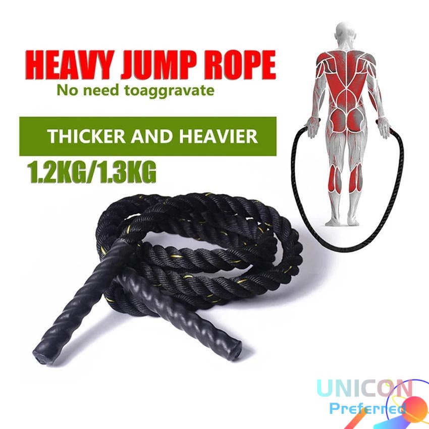 25mm×2.8M Heavy Weighted Jump Rope Battle Rope with Protective Sleeve ...