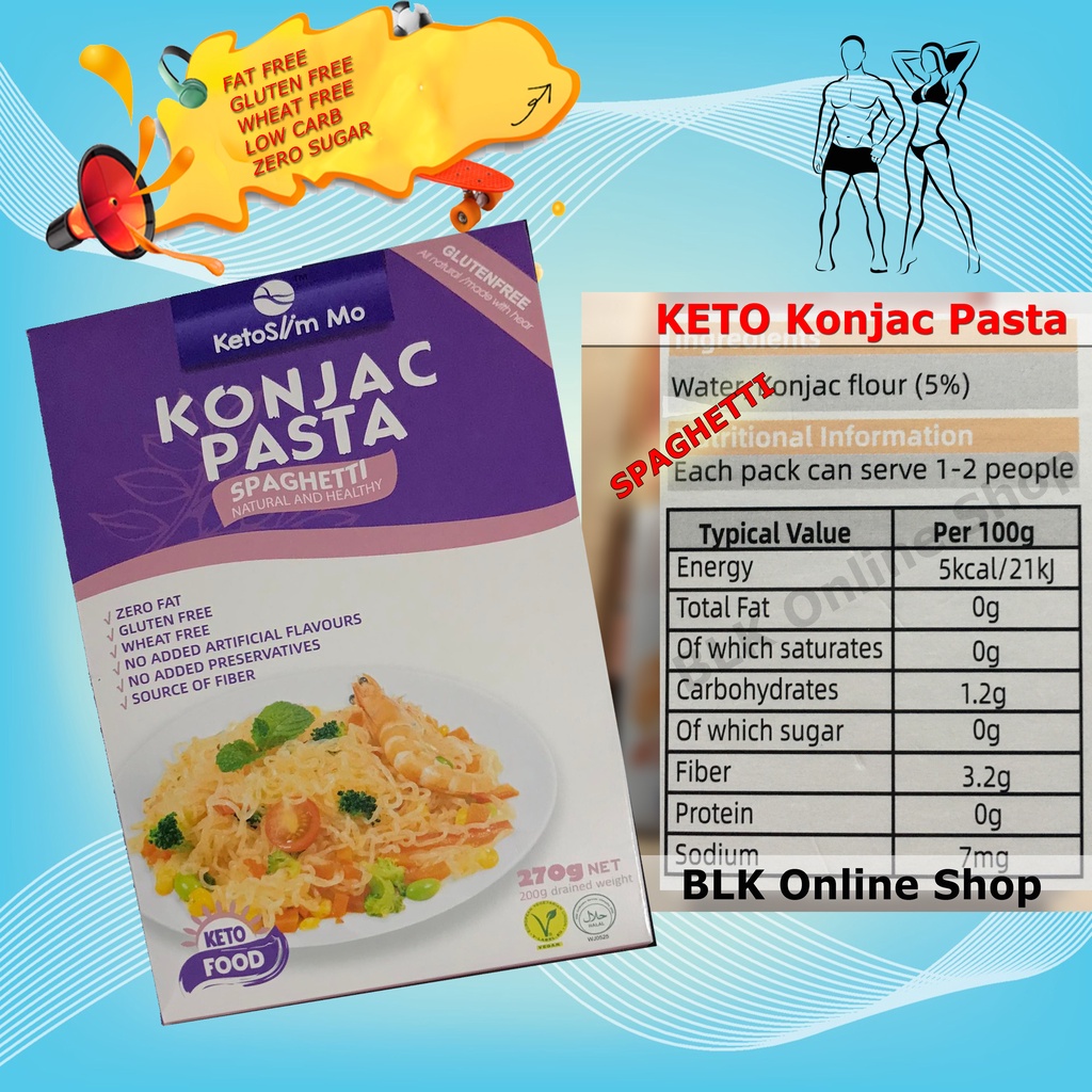 KETO KONJAC / SHIRATAKI PASTA SPAGHETTI NOODLES 270G (LOW CARBOHYDRATES
