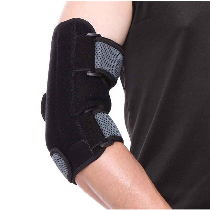 1Pcs Adjustable Elbow Support with 2 Removable Metal Splints Elbow