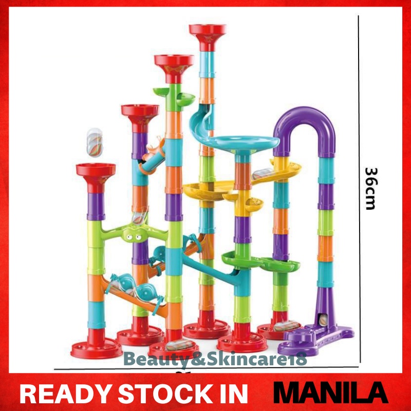 Big Marble Run Maze Balls Toys DIY Construction Run Race Track Building