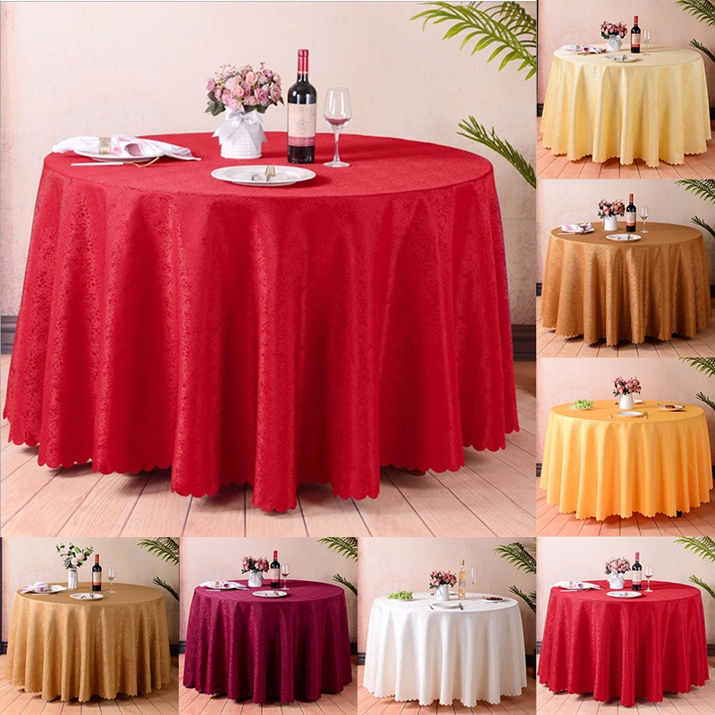 Polyester Jacquard Tablecloth Hotel Wedding Banquet Party Decoration