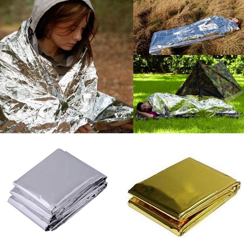 Outdoor Survive Hypothermia Rescue First Aid Kit Camp Keep Foil Mylar