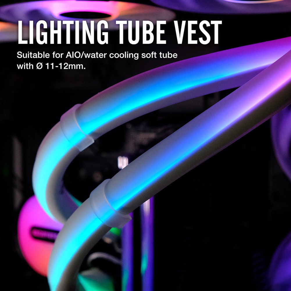 2pcs AIO Tube Sleeve 5V 3Pin ARGB 33cm 30 LED AIO Tube Sleeve Kits AIO