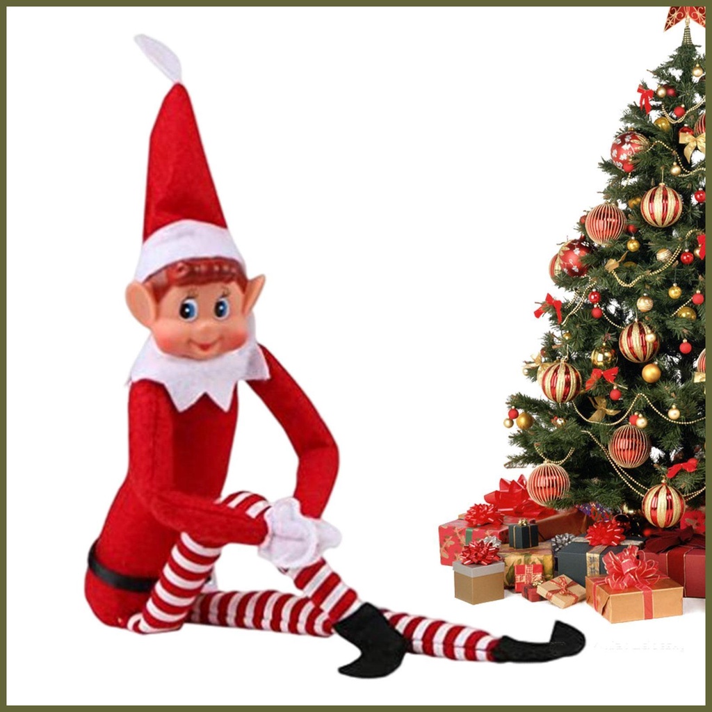 2023 Red Christmas Bookshelf Elf Doll Christmas Decoration Home