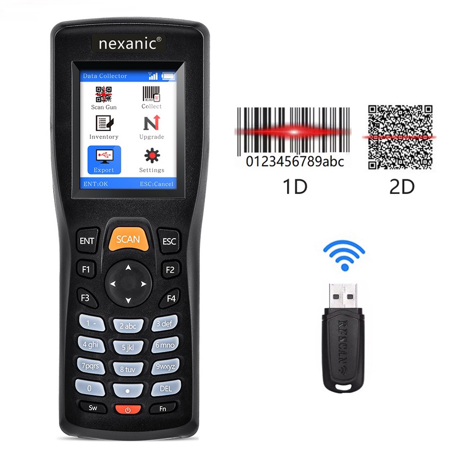 Original Nexanic 8103T Wireless Barcode Collector 2D QR 1D Data ...