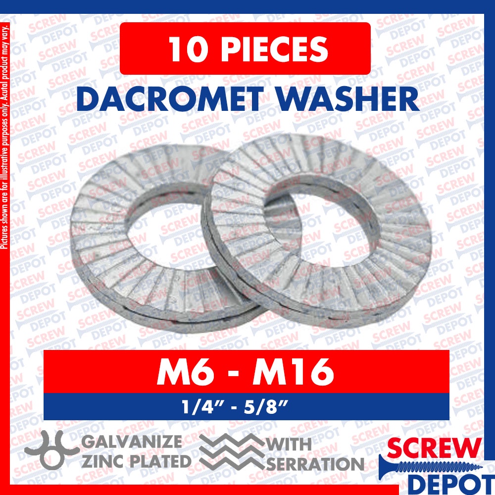 10PCS Nord Lock Washer / Dacromet Lockwasher / Serrated Washer