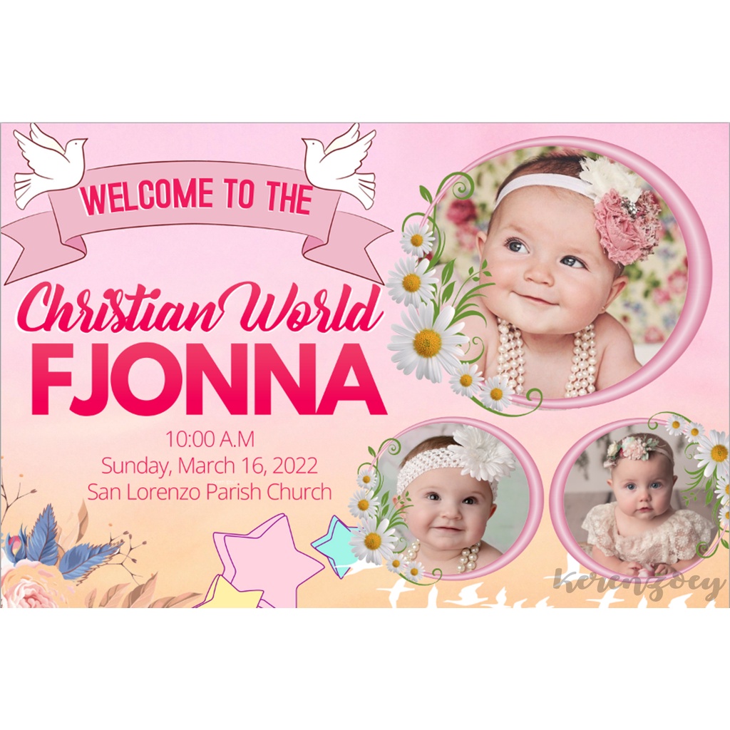 Baptism/Christening Tarpaulin Shopee Philippines