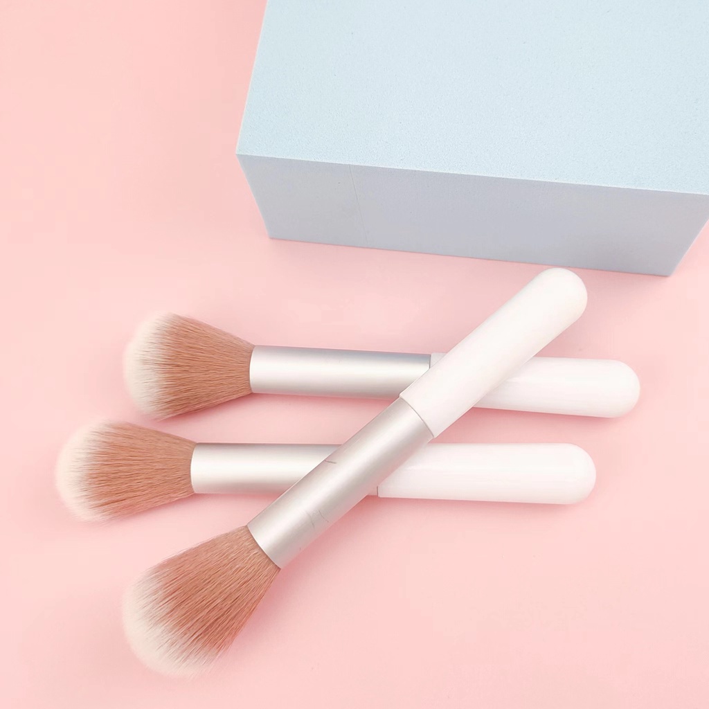 Single powder blusher highlight brush makeup tool soft fiber brighten