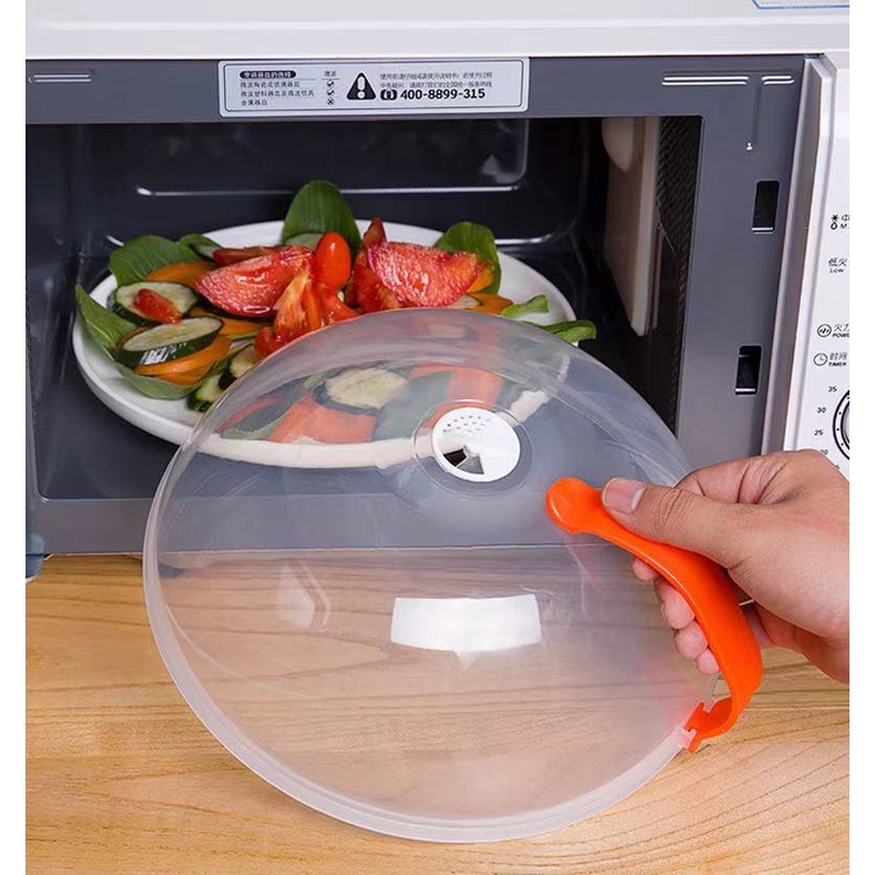 BUY 2 GET 1 FREE FOOD COVER HEAT RESISTANCE WITH HANDLE MICROWAVE OVEN