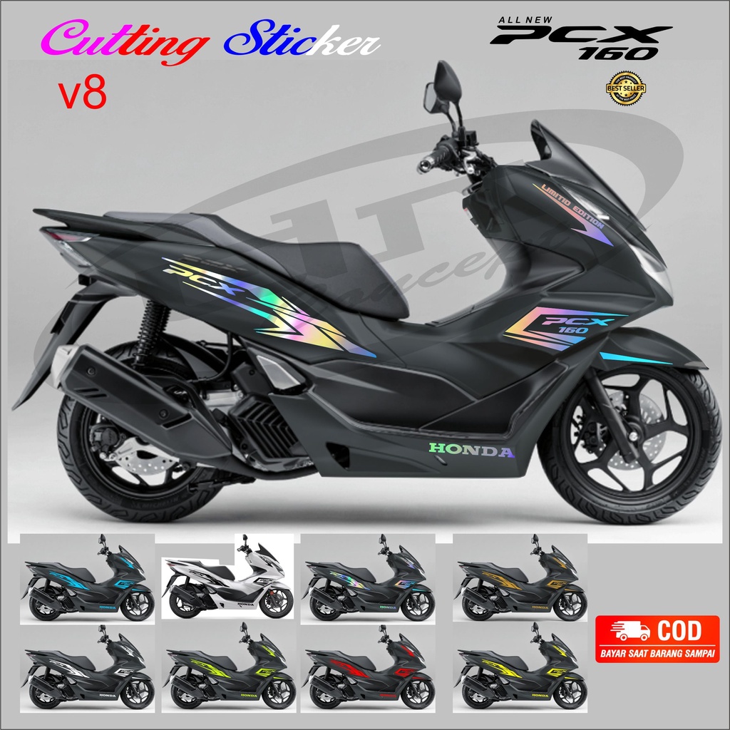 Cutting Stickers for HONDA PCX 160 ALL NEW Sticker Variation 8 Striping ...