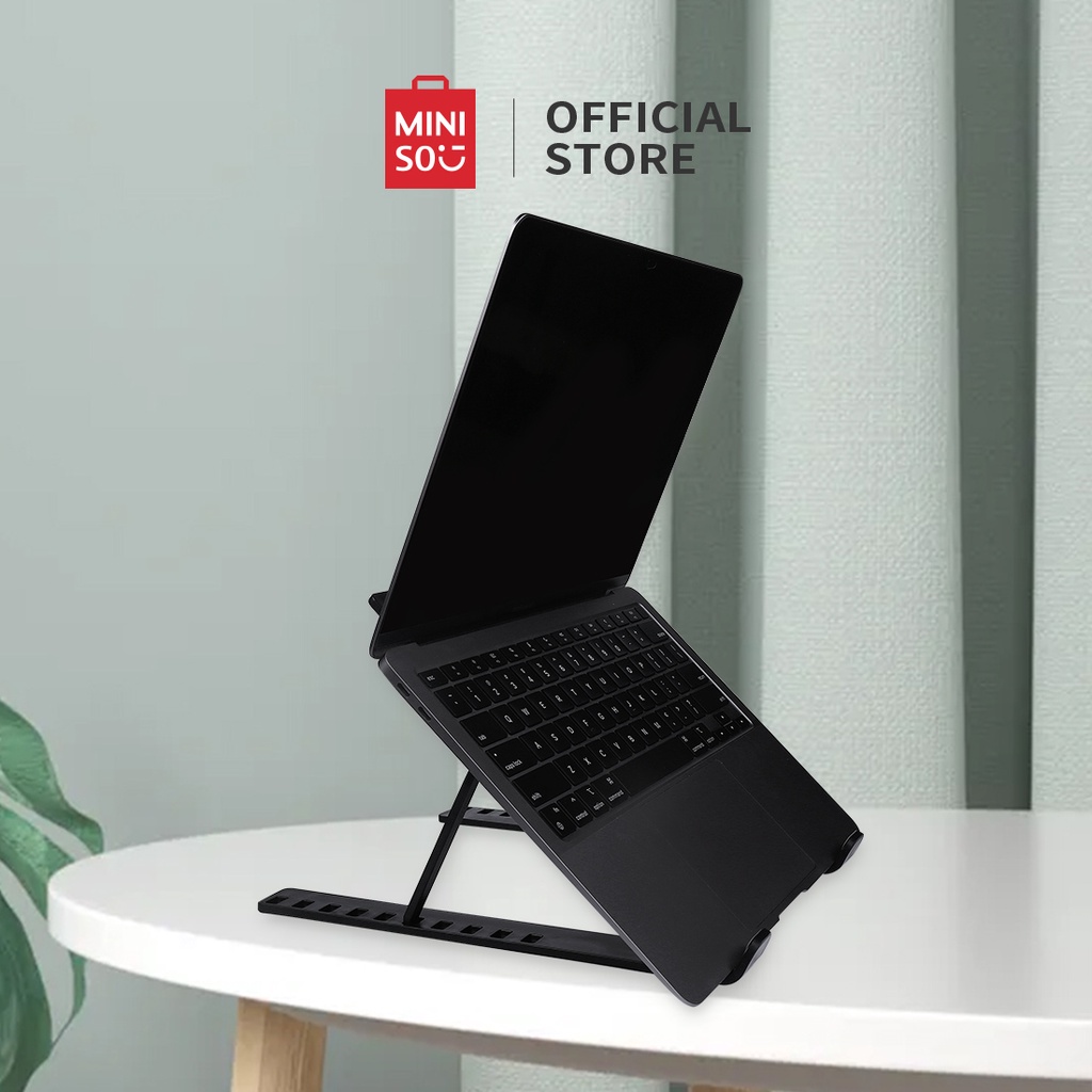 Miniso portable Aluminum laptop stand Universal Iron laptop stand For Desk 32x70x30cm Shopee