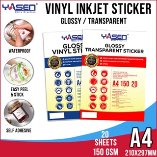 50/100 PCS A4 Sticker Paper Glossy/Matte PRINTABLE STICKER INKJET