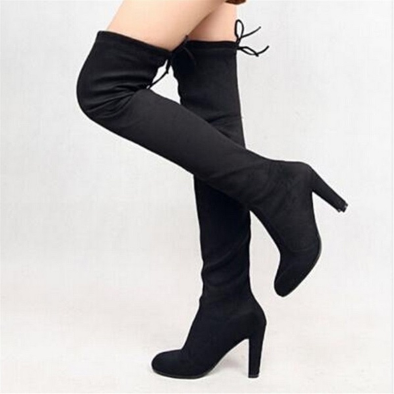 Women's Fashion LongBoots Long Suede Sexy High Heels Shoes(Add 1 size ...