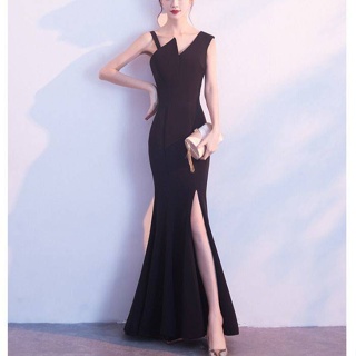 Evening Dress Noble Aura Queen High-end Elegant One-Shoulder Host