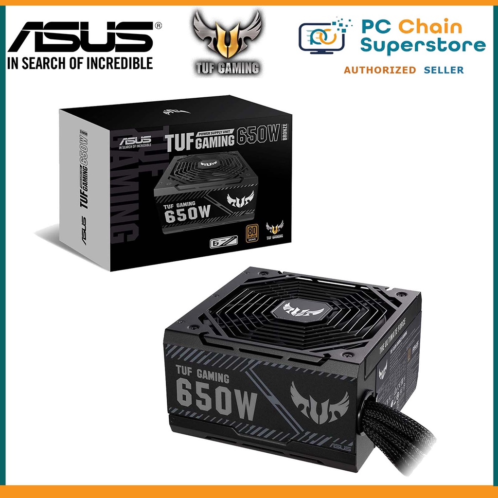 ASUS TUF GAMING 650W 80+ Bronze Power Supply Axial Tech Fans Dual