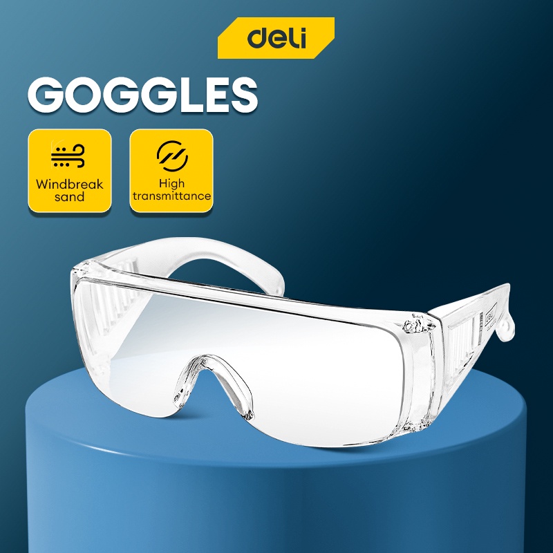Deli Safety Lab Goggles AntiWindsand Safety Goggles Eye Protection