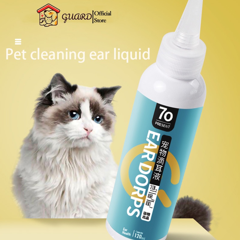 120ml Cat Dog Mites Odor Removal Ear Drops Infection Solution Treatment