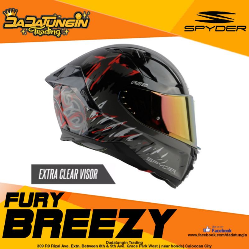 SPY Fury Neo Series BREEZY Free Extra Clear Visor and Sticker
