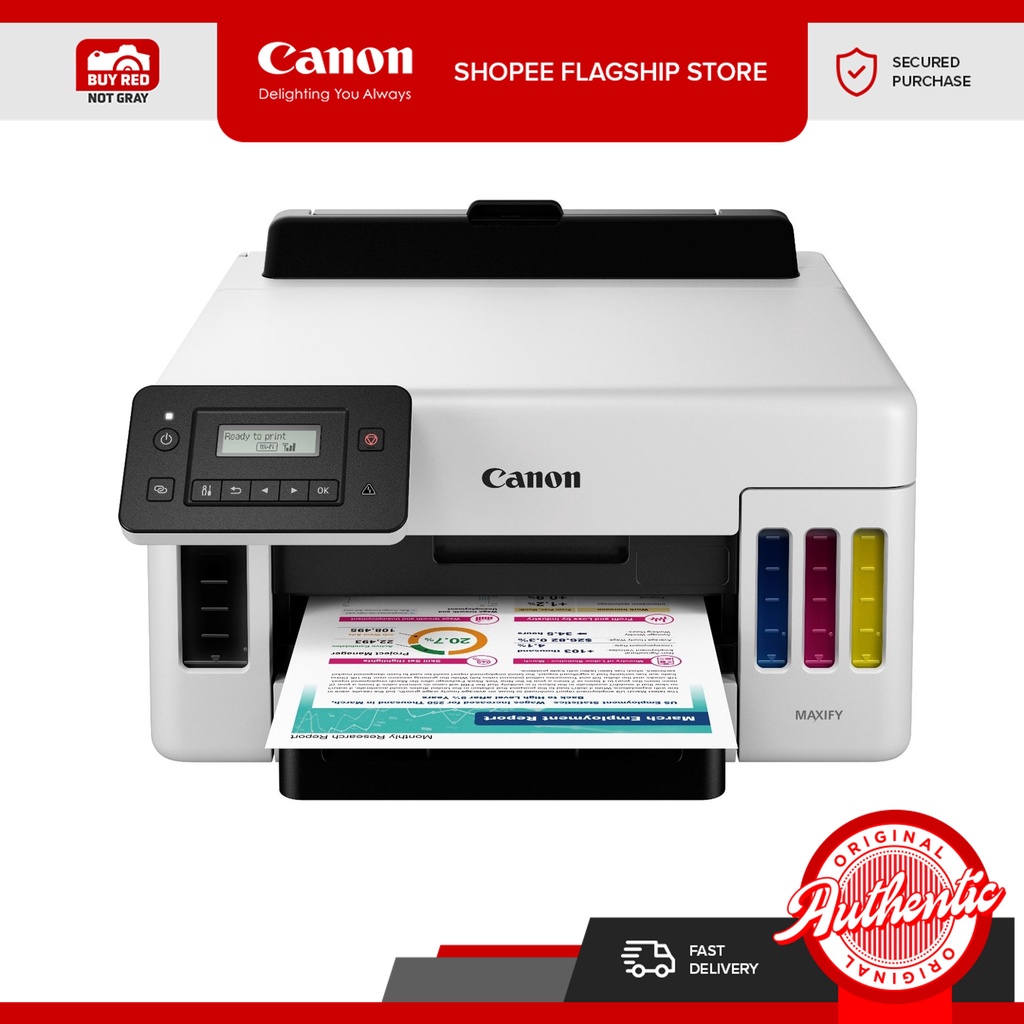 Canon MAXIFY GX5070 Single Function Printer | Wi-Fi LAN Airprint with 2 ...