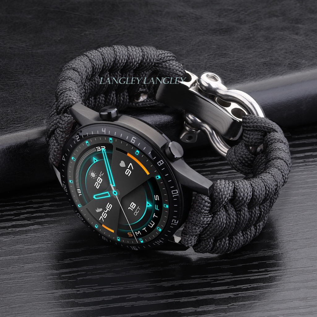 Umbrella Rope Nylon watch straps 20mm 22mm stainless steel buckle general watch band Nylon straps Huawei GT GT2 pro Samsung watch 3 stainless steel clasps Shopee Philippines