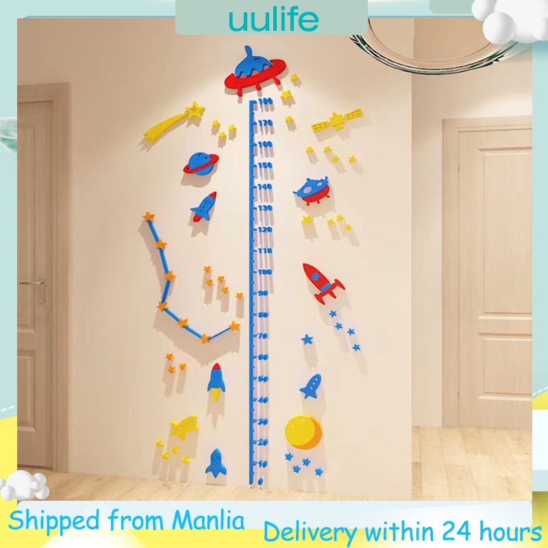 3D Grow Up Wall Sticker Growth Chart Sticker Decorative Height