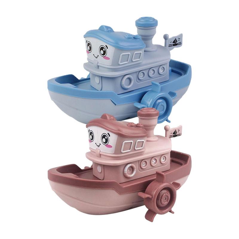 Cartoon Boat Baby Bath Clockwork Toys Kids Swimming Pool Outdoor Beach ...