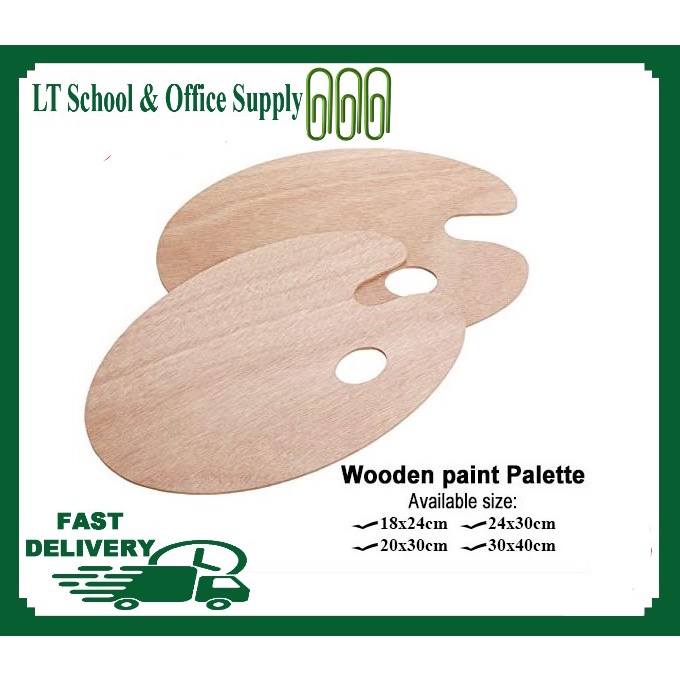 Wooden Paint Palette Oil Paint Palette with Thumb Hole for Acrylic paint Shopee Philippines