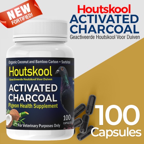 Activated Charcoal Detoxifier Liver Supplement for Pigeons Budgies Canaries Finches and Birds