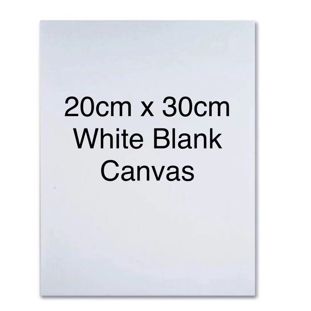 White Blank Square Canvas 20cm x 30cm Art Board Wooden Frame For