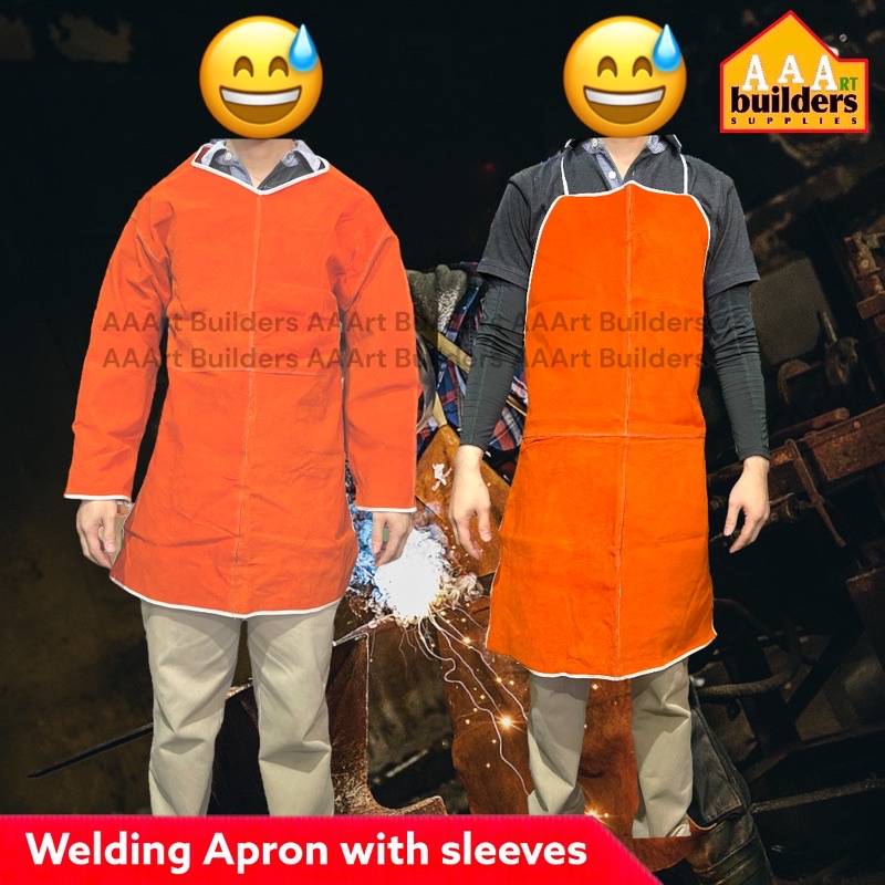 Leather Welding Apron for with sleeves (for welding) Shopee Philippines