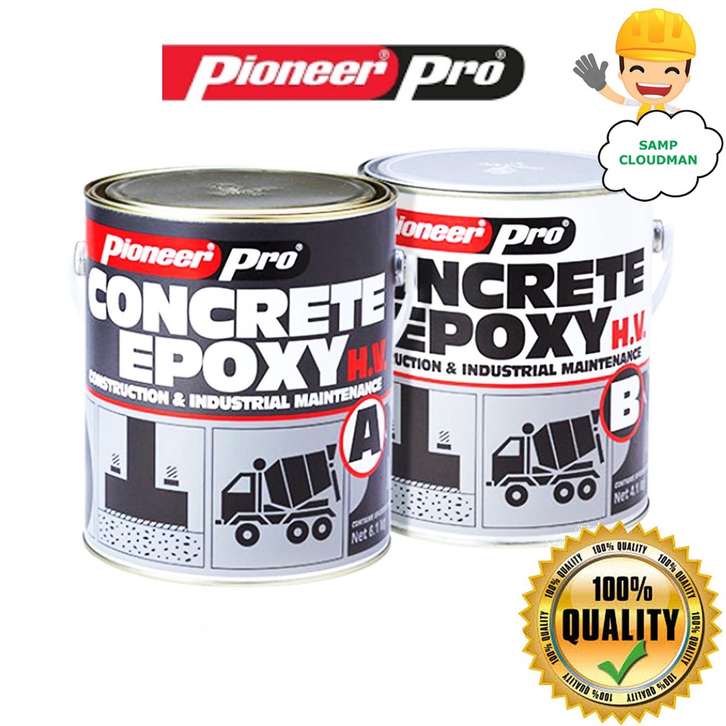 Pioneer Pro Concrete Epoxy High Or Low Viscosity Litro Liters Set A B Components Liter