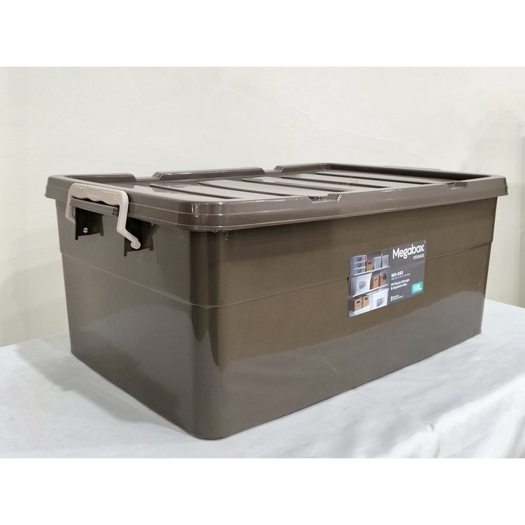 MG-683S 58L MEGABOX STORAGEBOX/ 58L STORAGE BOX/ BROWN MG-683S MEGABOX ...