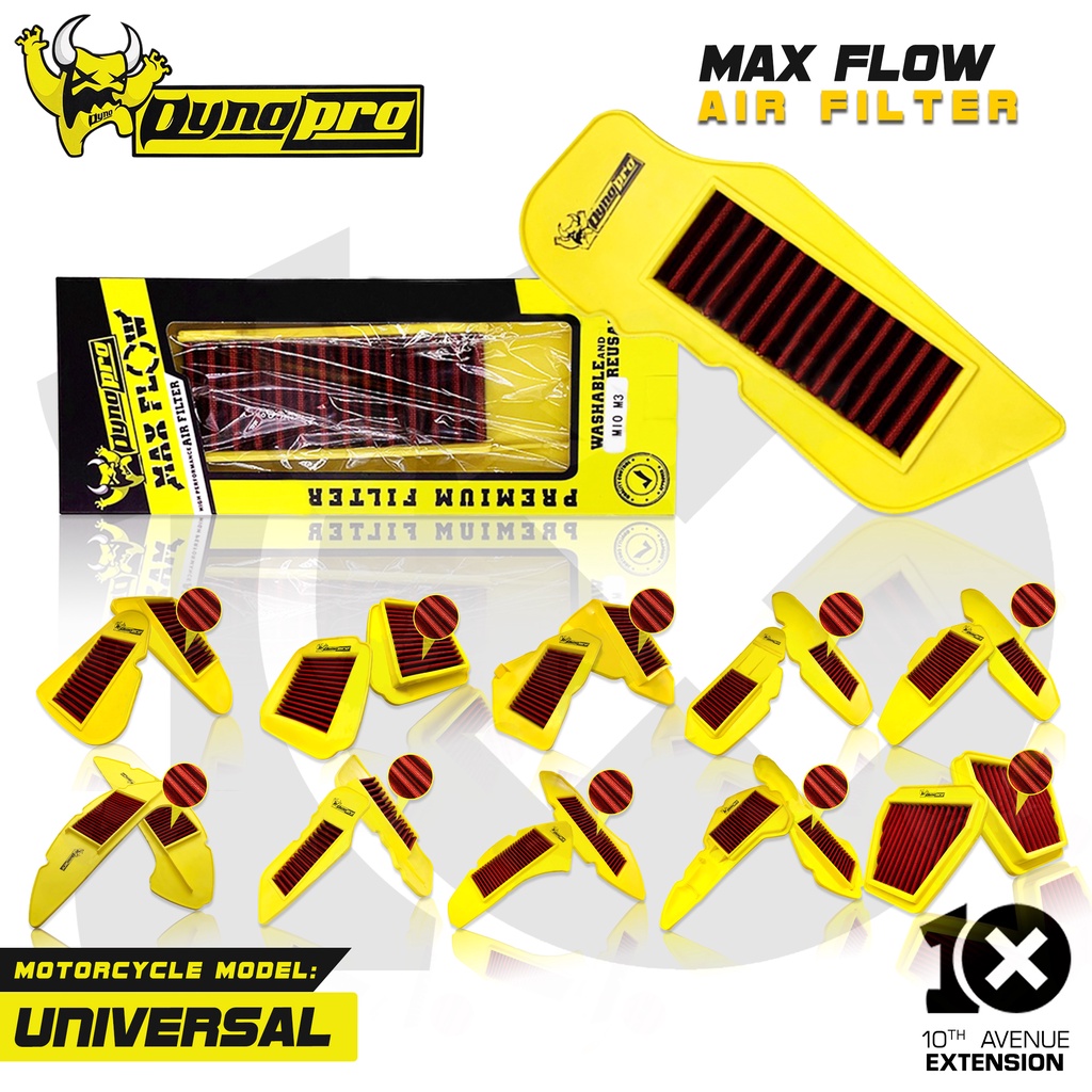 10thX DynoPro Max Flow Air Filter Premium filter for Motorcycles Shopee Philippines