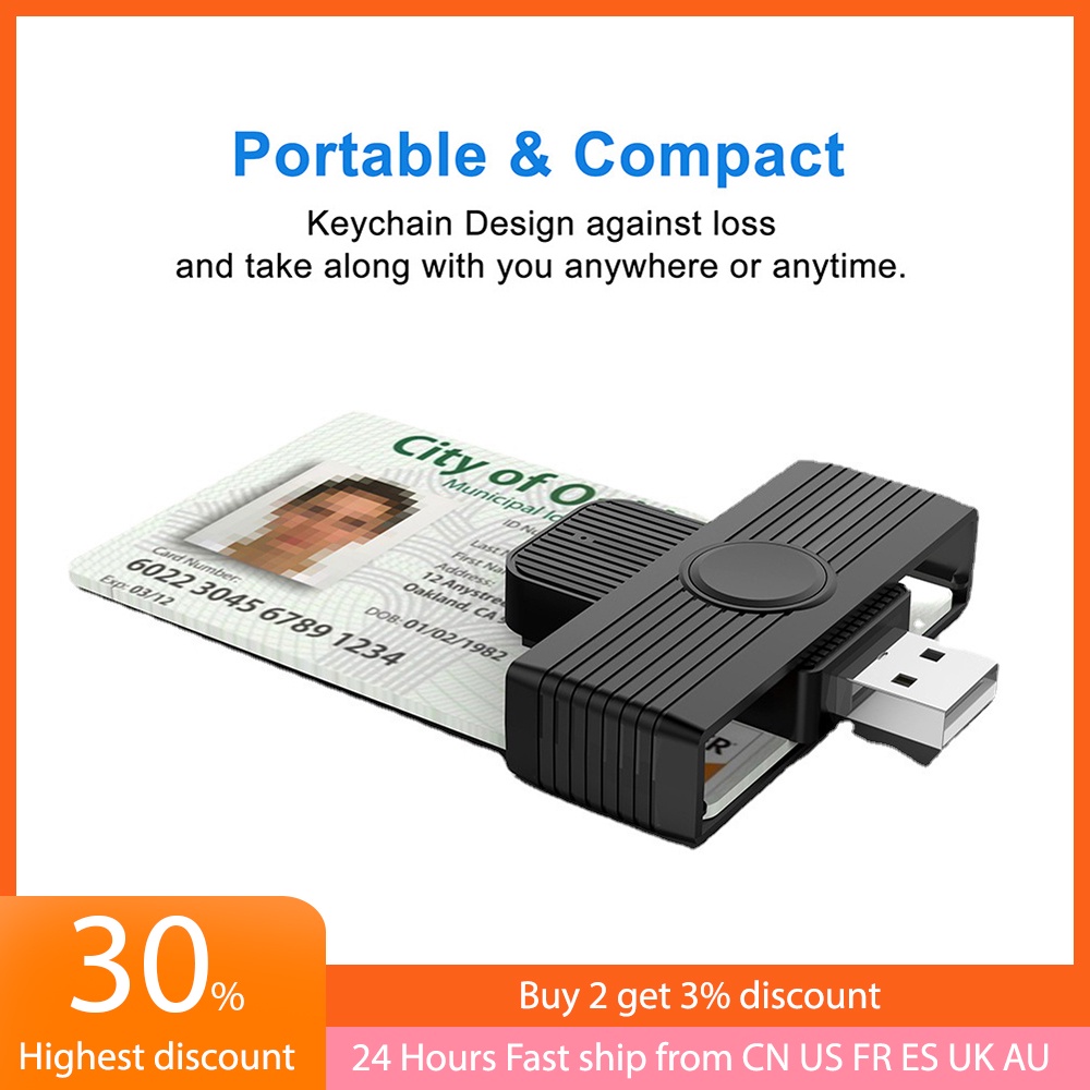 Usb Sim Smart Card Reader Id Card Cardreaders Compact Flash Card