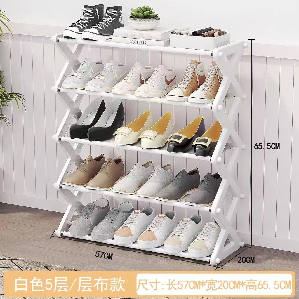 Multifunctional 5 Layer X-shaped Shoe Rack Organizer | Shopee Philippines