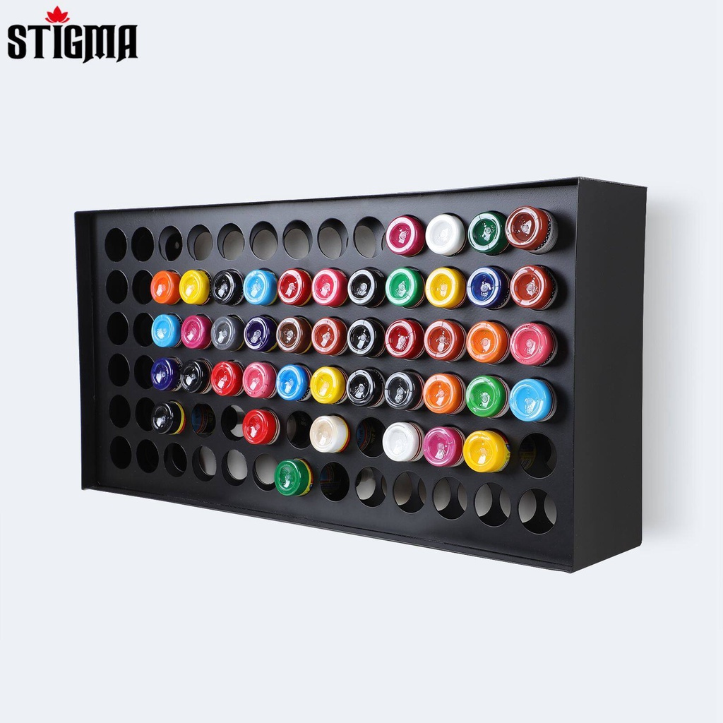 STIGMA 78 Holes Iron Tattoo Ink Cup Holder Large Stand Pigment Cup Rack