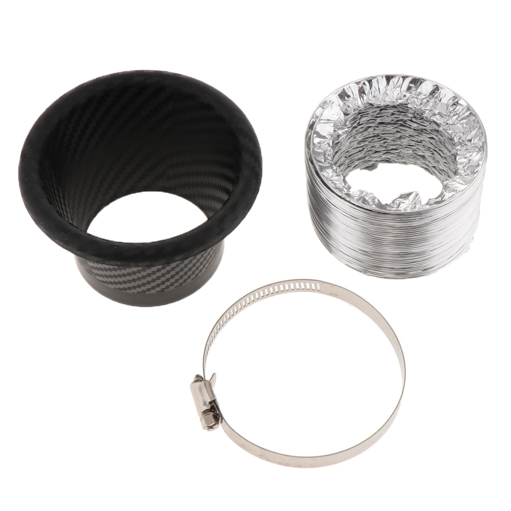 Round Air Intake Pipe, Car SUV Air Inlet Pipe Kit, Front Bumper Turbo