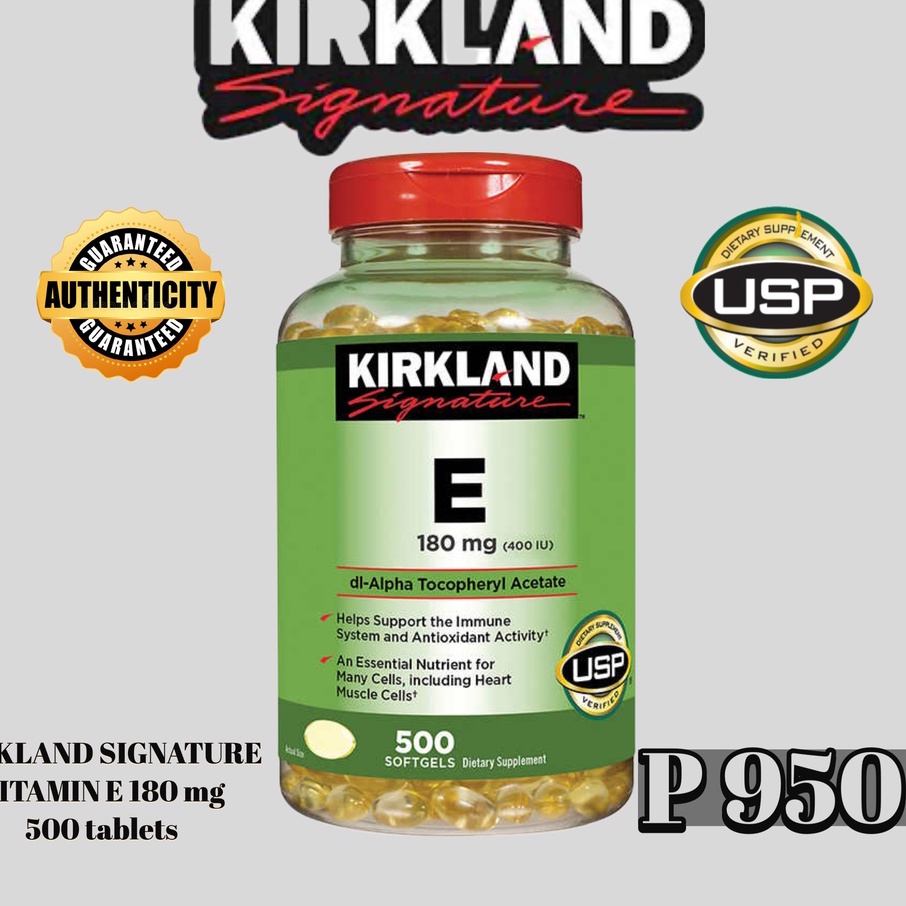 KIRKLAND VITAMIN E 180MG (400 IU) Shopee Philippines