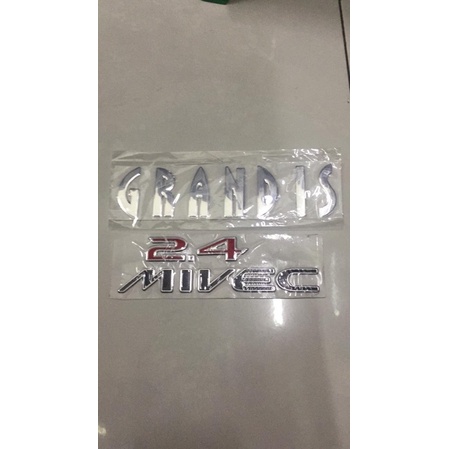 Grandis 2.4 Mivec Emblem for Mitsubishi Grandis Trunk | Shopee Philippines
