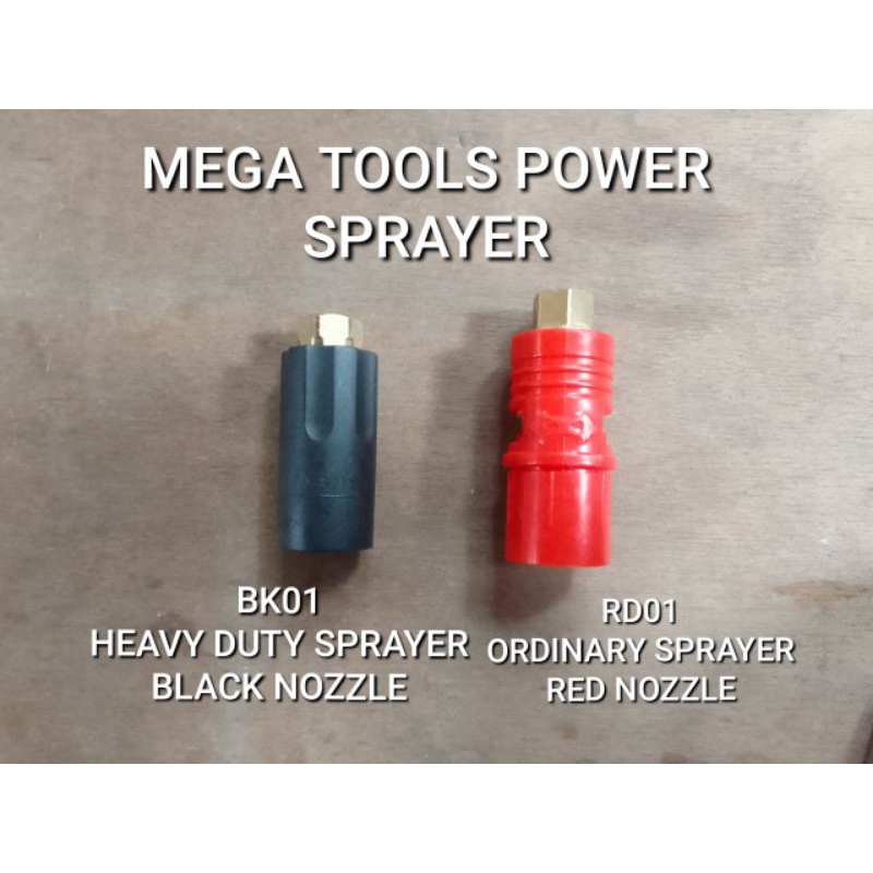 MEGA POWER SPRAYER NOZZLE ORDINARY(RED),HEAVY DUTY(BLACK) ADAPTOR PANG ...
