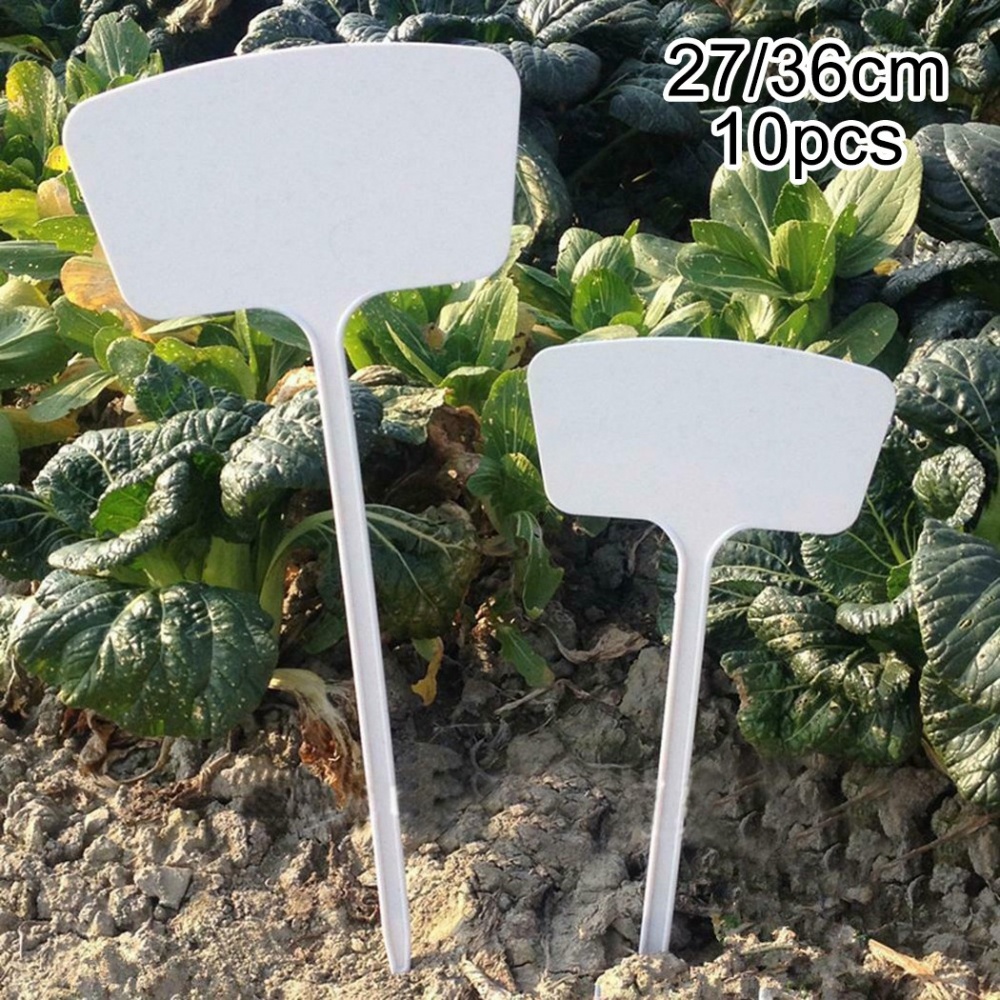 10Pcs TType Plastic Plant Tags Nursery Garden Labels Waterproof Name