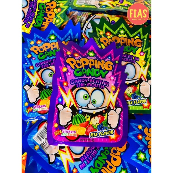 30 Pieces Mouth Popping Candy Mix Fruit Flavor With Stickers Shopee