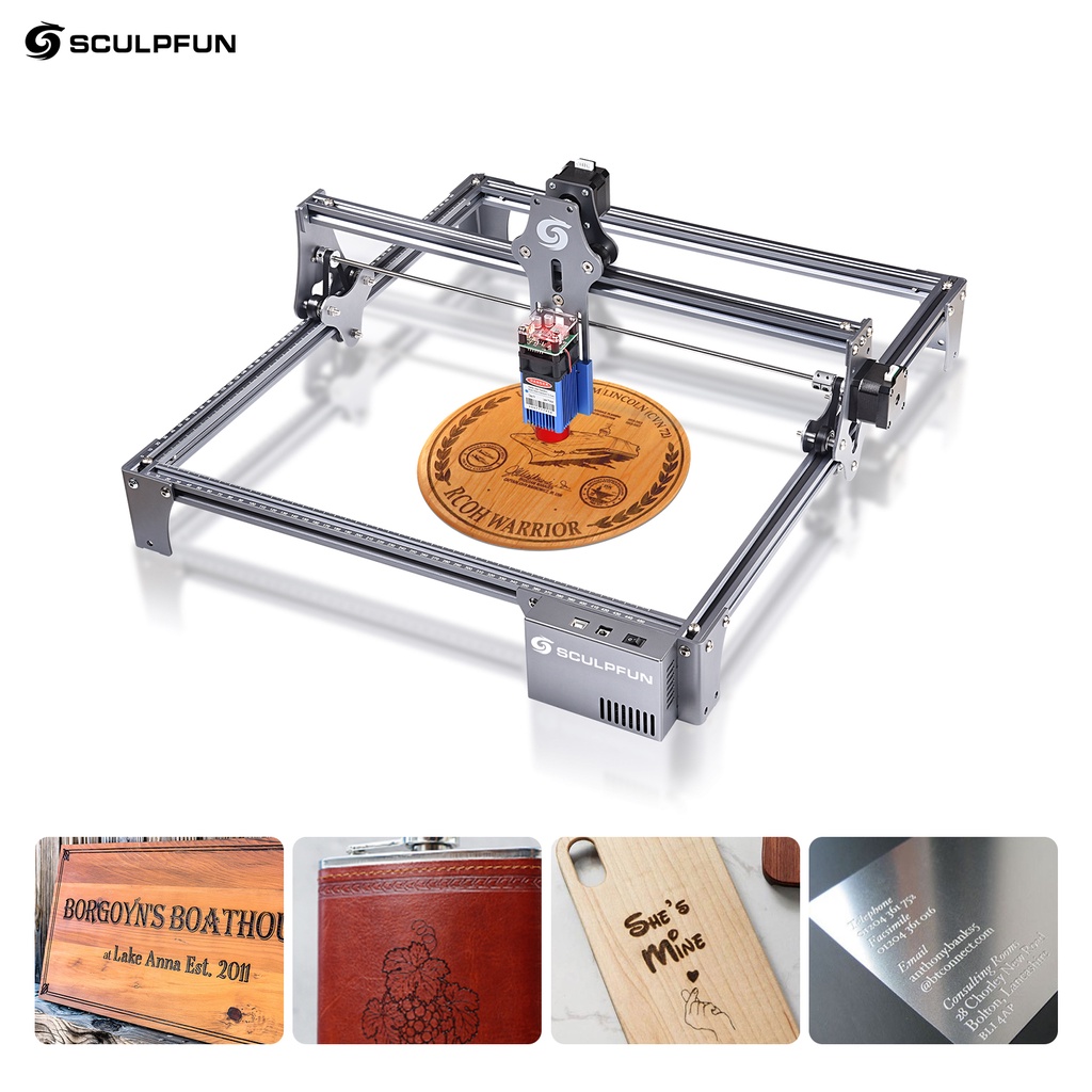 SCULPFUN S6 Pro Laser Engraver LD+FAC Spot Ultra thin Focus Desktop DIY ...