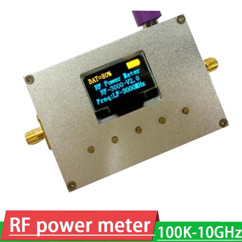 100K10GHz RF power meter V2.0 OLED display RF power attenuation value