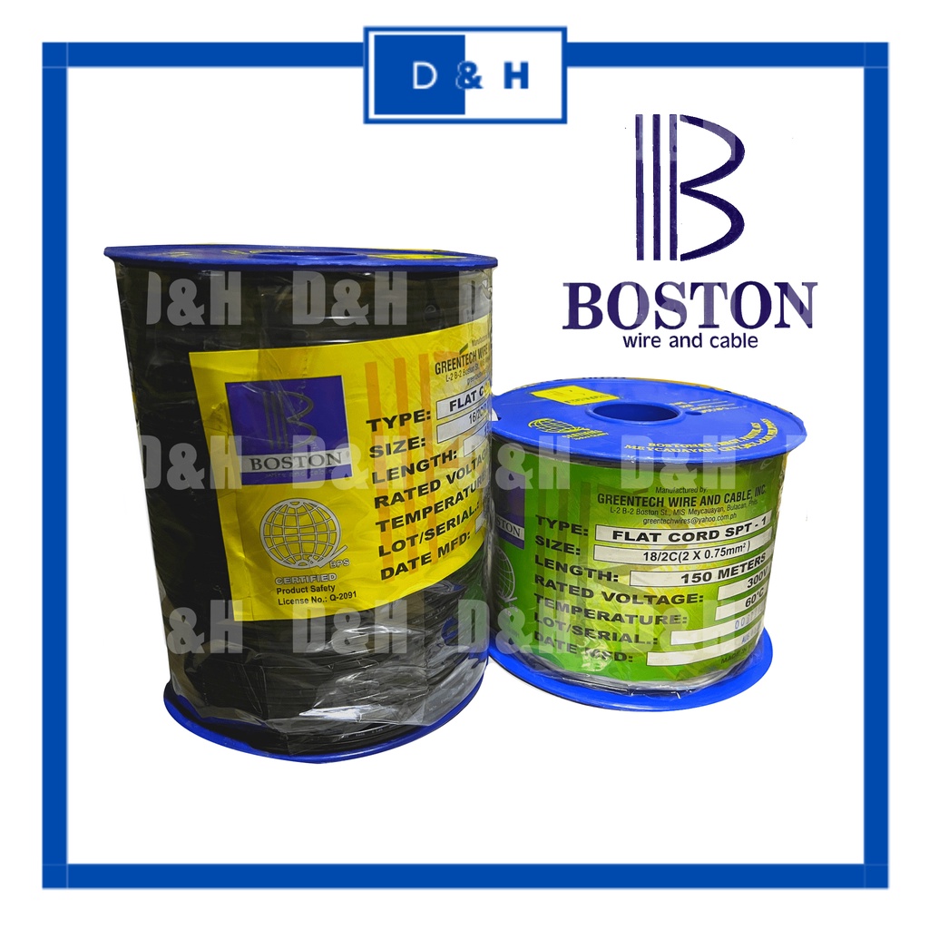 Boston Flat Cord Duplex Wire 18/2 16/2 150Meters (Sold per Roll)