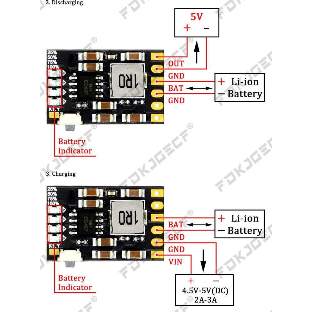 TP5100 charging management power supply module board TP5000 1A 2A ...