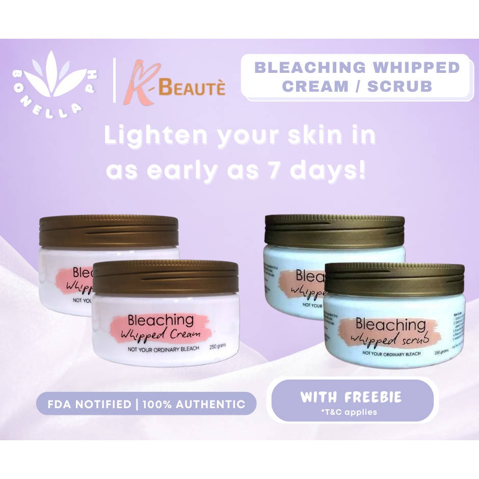 Original KBEAUTE Bleaching Whipped Cream / Scrub 250 grams CLEARANCE
